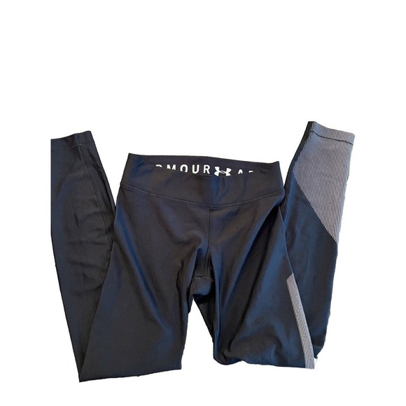 Under Armour Leggings Womens Medium Black HeatGear Compression Breathable Ladies - Picture 4 of 6